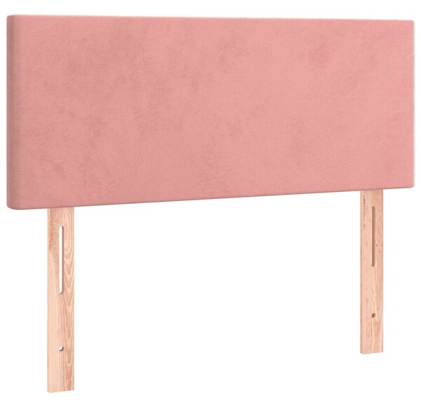 Box spring krevet s madracem ružičasti 80 x 200 cm baršunasti - Ružičasti / 80 x 200 cm