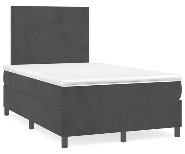 Box spring krevet s madracem crni 120 x 200 cm baršunasti - Crna / 120 x 200 cm