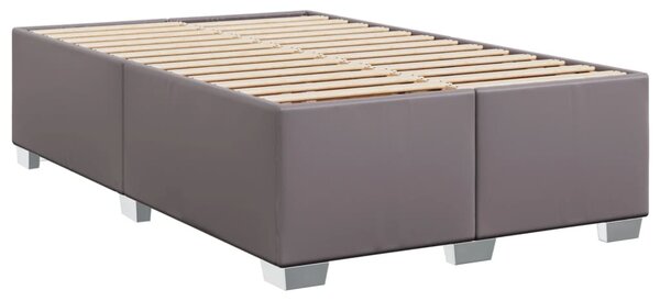 Krevet s oprugama i madracem sivi 120x200 cm od umjetne kože - Siva / 120 x 200 cm