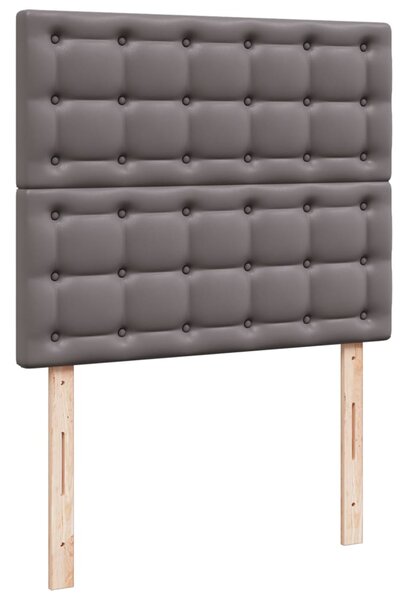 Krevet s oprugama i madracem sivi 120x200 cm od umjetne kože - Siva / 120 x 200 cm