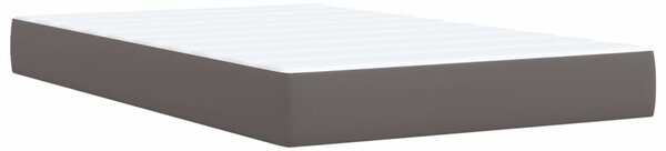 Krevet s oprugama i madracem sivi 120x200 cm od umjetne kože - Siva / 120 x 200 cm