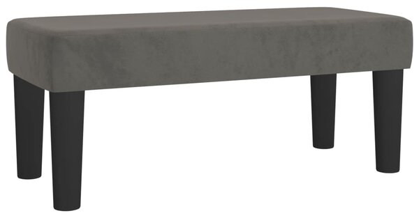 Box spring krevet s madracem tamnosivi 80 x 200 cm baršunasti - Tamno siva / 80 x 200 cm