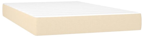 Krevet s oprugama i madracem krem 120 x 200 cm od tkanine - Krema / 120 x 200 cm