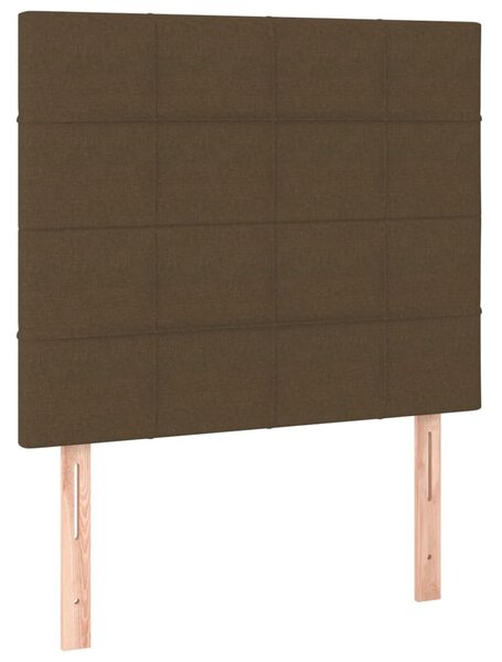 Krevet s oprugama i madracem tamnosmeđi 120 x 200 cm od tkanine - Smeđa / 120 x 200 cm