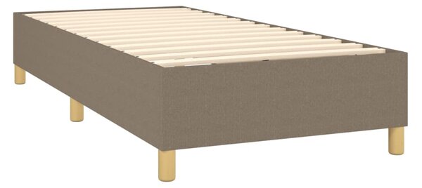 Krevet s oprugama i madracem smeđesivi 80x200 cm od tkanine - Tupe / 80 x 200 cm