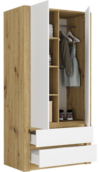 Zondo.hr Ormar za garderobu Briala (artisan + bijela). Akcija -15%. 1151187