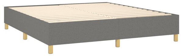 Krevet box spring s madracem LED tamnosivi 160x200 cm tkanina - Siva / 160 x 200 cm