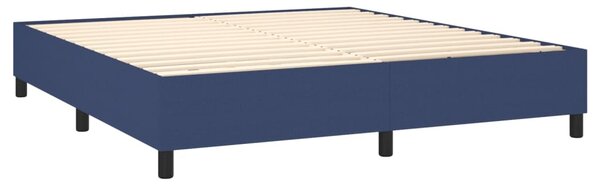 Krevet box spring s madracem LED plavi 180x200 cm od tkanine - Plava / 180 x 200 cm