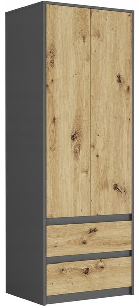Ormar za garderobu Bragisa (antracit + artisan)