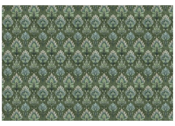 Tapeta zeleni vintage biljni ornamenti