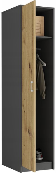 Ormar za garderobu Uldana (antracit + artisan)
