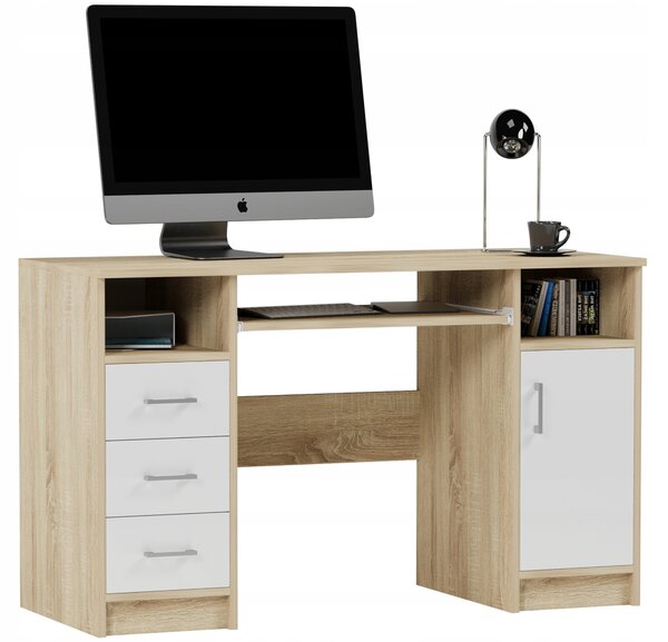 PC stol Nartos (hrast sonoma + bijela)
