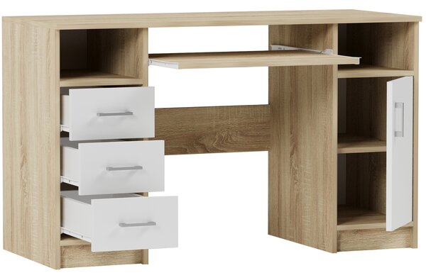 PC stol Nartos (hrast sonoma + bijela)