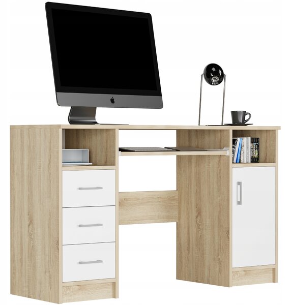 PC stol Nartos (hrast sonoma + bijela)