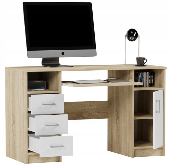 PC stol Nartos (hrast sonoma + bijela)