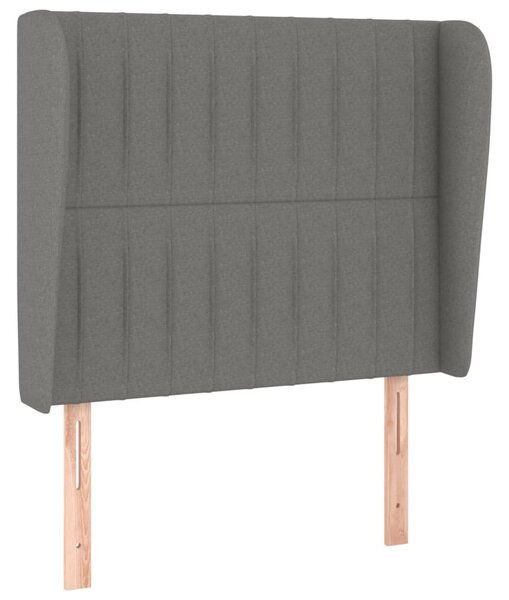 Okvir kreveta s oprugama i madrac tamnosivi 80x200cm od tkanine - Siva / 80 x 200 cm