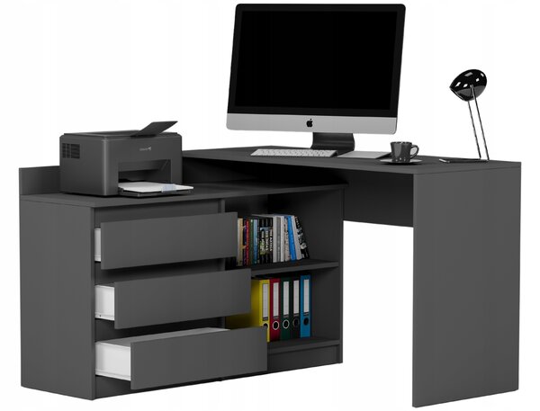 Kutni PC stol Norgu (antracit)