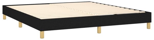 Krevet s oprugama i madracem crni 180x200 cm od tkanine - Crna / 180 x 200 cm