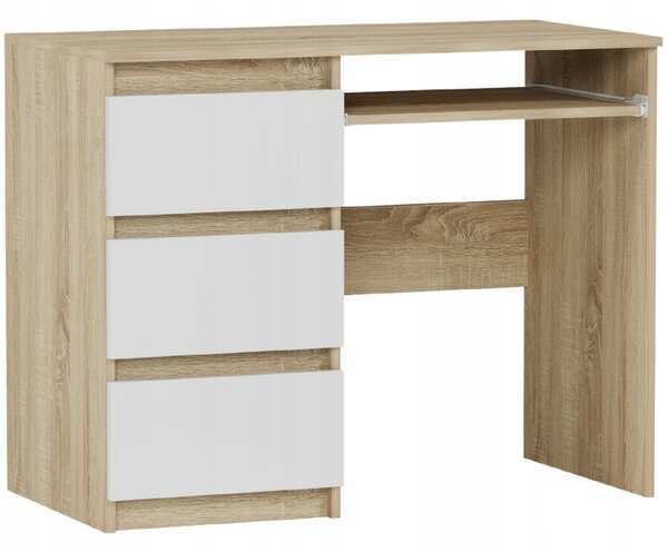 PC stol Nubro (hrast sonoma + bijela) (L)