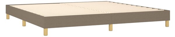 Krevet s oprugama i madracem smeđesivi 200x200 cm od tkanine - Tupe / 200 x 200 cm