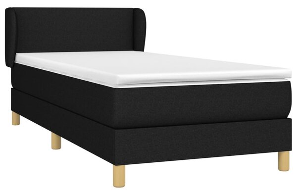 Box spring krevet s madracem crni 80 x 200 cm od tkanine - Crna / 80 x 200 cm