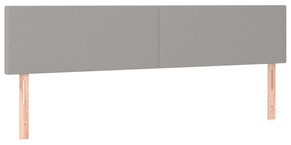 Krevet s oprugama i madracem svjetlosivi 180x200 cm od tkanine - Siva / 180 x 200 cm