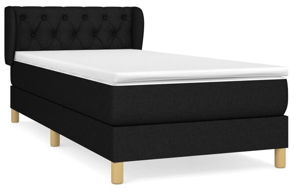 Box spring krevet s madracem crni 80 x 200 cm od tkanine - Crna / 80 x 200 cm