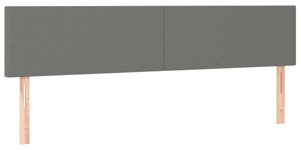 Krevet s oprugama i madracem tamnosivi 200 x 200 cm od tkanine - Siva / 200 x 200 cm