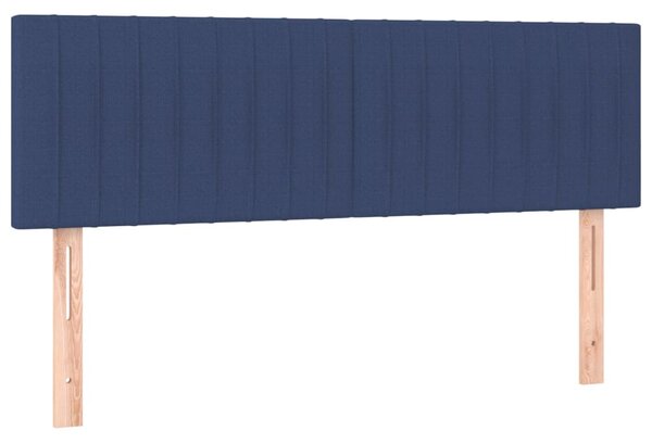 Krevet s oprugama i madracem plavi 140 x 190 cm od tkanine - Plava / 140 x 190 cm
