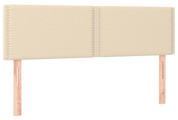 Krevet s oprugama i madracem krem 140x200 cm od tkanine - Krema / 140 x 200 cm