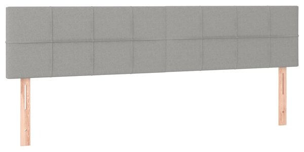 Krevet s oprugama i madracem svjetlosivi 200 x 200cm od tkanine - Siva / 200 x 200 cm
