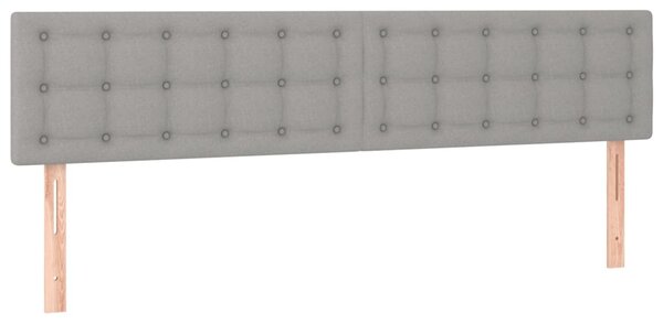 Krevet box spring s madracem svjetlosiva 160x200 cm tkanina - Siva / 160 x 200 cm