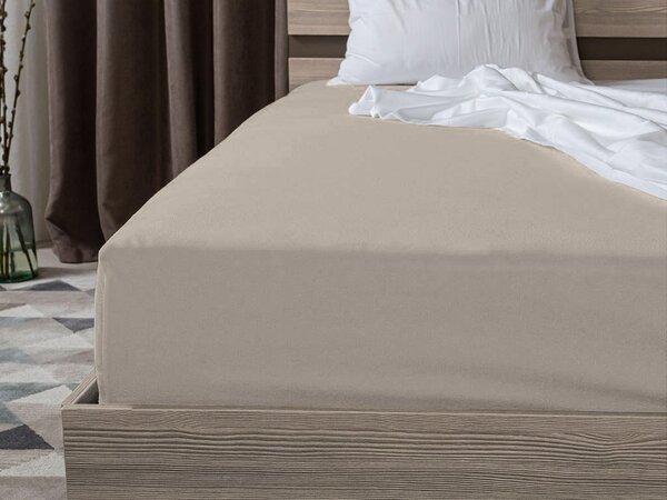 Jersey plahta pijesak 90 x 200 cm