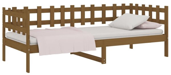 Dnevni ležaj smeđa boja meda 90x200 cm od masivne borovine - Smeđa / 90 x 200 cm