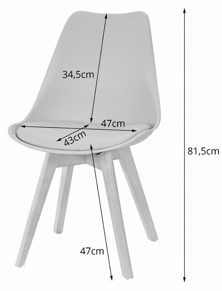 Blagovaonski set 1 + 4, stol MADO 120x80 bijeli + stolice BALI MARK crne