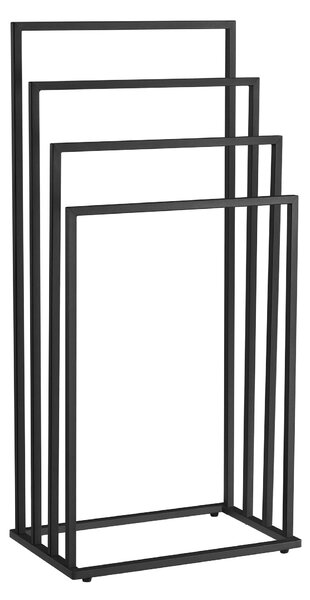Stalak za ručnike LINESTRO metalni s 4 krakova 93x45cm, crni
