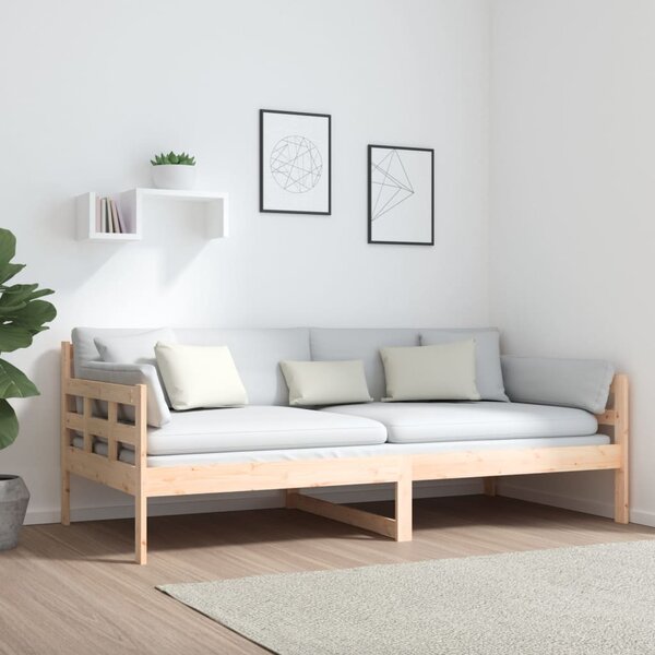 Dnevni ležaj od masivne borovine 90 x 190 cm - Smeđa / 90 x 190 cm