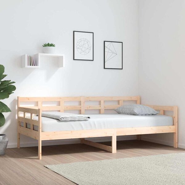 Dnevni ležaj od masivne borovine 90 x 190 cm - Smeđa / 90 x 190 cm
