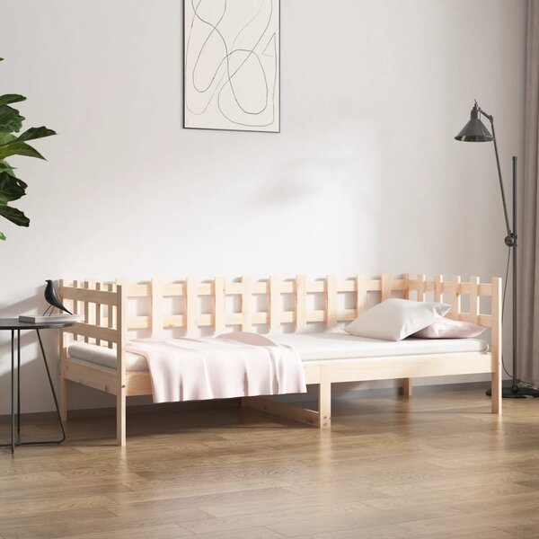 Dnevni krevet bez madraca 90 x 190 cm od masivne borovine - Smeđa / 90 x 190 cm