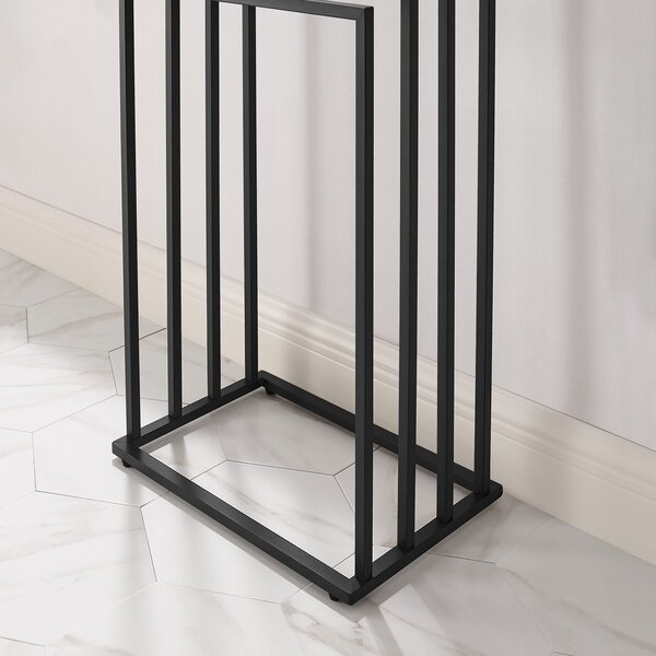 Stalak za ručnike LINESTRO metalni s 4 krakova 93x45cm, crni