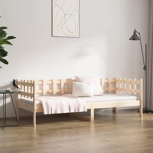 Dnevni krevet bez madraca 90 x 190 cm od masivne borovine - Smeđa / 90 x 190 cm