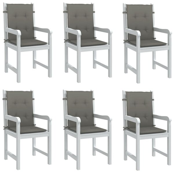 VidaXL Jastuci za stolice 6 kom prošarano tamnosiva 100x50x4cm tkanina