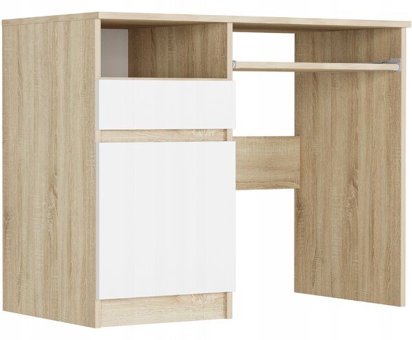 PC stol Naldar (hrast sonoma + bijela) (L)