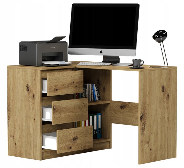 Kutni PC stol Nolmir (artisan) (L)