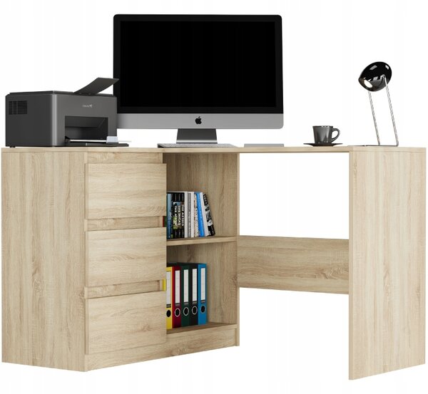 Kutni PC stol Nolmir (hrast sonoma) (L)