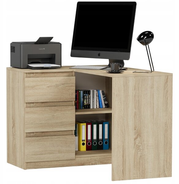Kutni PC stol Nolmir (hrast sonoma) (L)