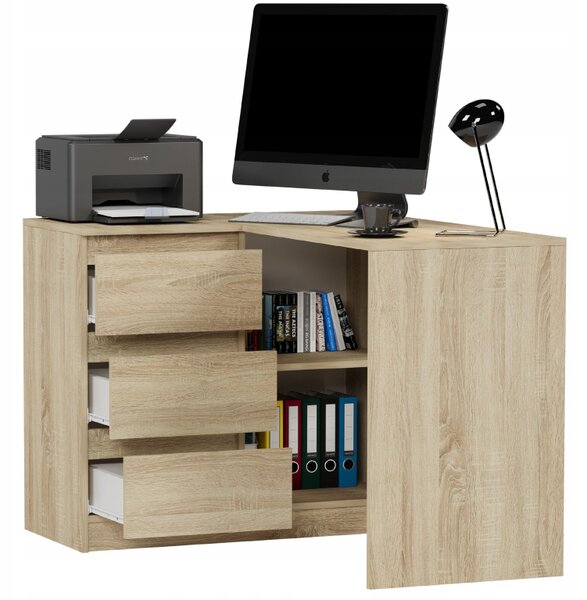 Kutni PC stol Nolmir (hrast sonoma) (L)