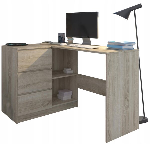 Kutni PC stol Nolmir (hrast sonoma) (L)
