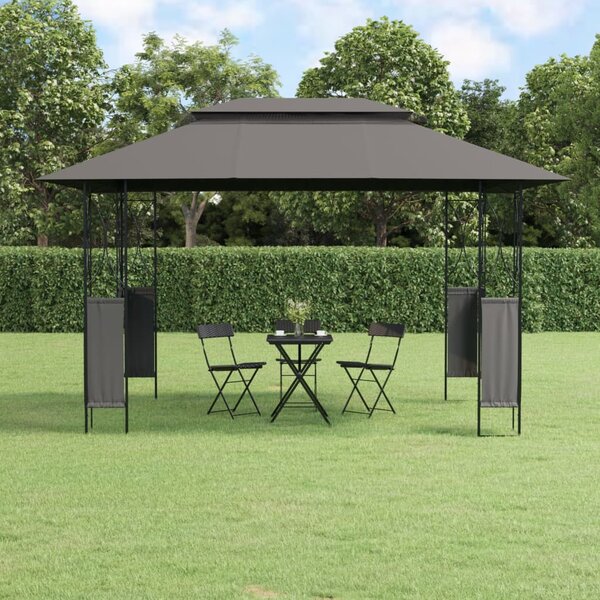 Sjenica s krovom antracit 400 x 300 x 270 čelična - Antracitno siva / 400 x 300 x 270 cm