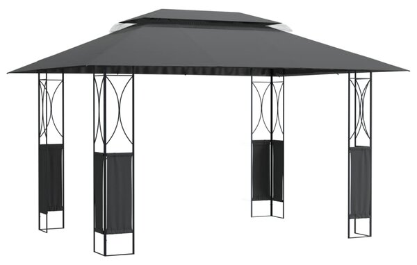 Sjenica s krovom antracit 400 x 300 x 270 čelična - Antracitno siva / 400 x 300 x 270 cm